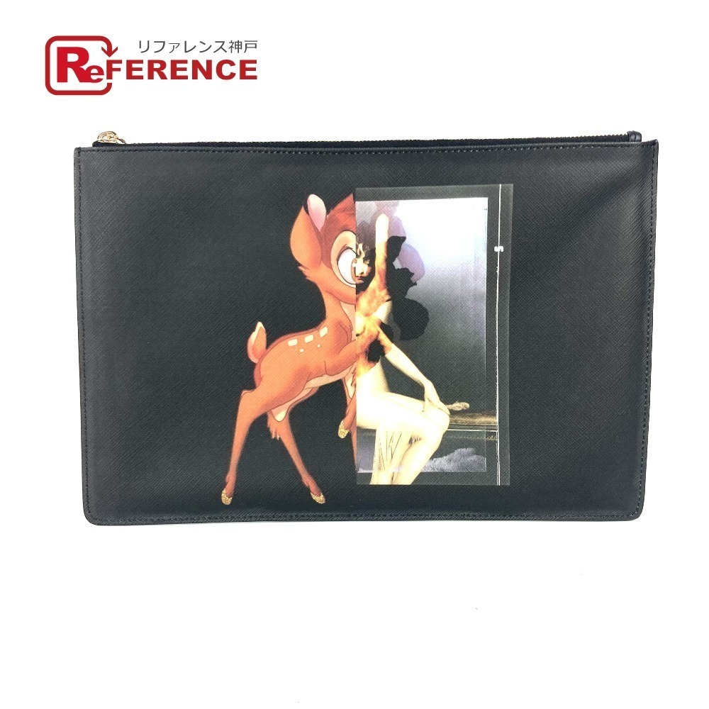 GIVENCHY Disney Bambi Pouch Clutch Bag Black